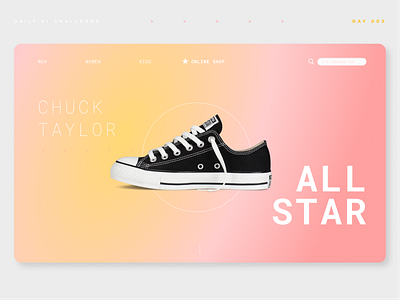 Daily UI Challenge // Day #003 - Landing Page converse daily ui 003 dailyui dailyuichallenge minimal typography ui ux web