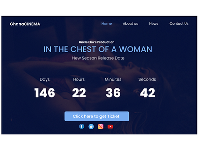 #dailyui014 #countdowntimer cinema count down timer dailyui014 design landing page ui ux website