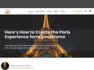 Landing page landing page paris from home ui ux website