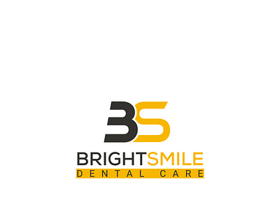 BS letter logo (BrightSmile Dental Care) b logo branding bs letter logo dental care logo dental logo design logo typography