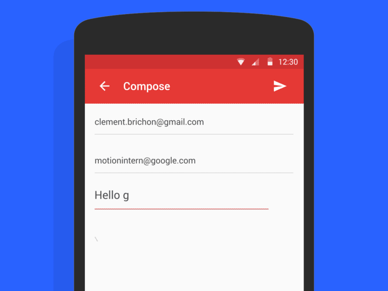 Material design animation