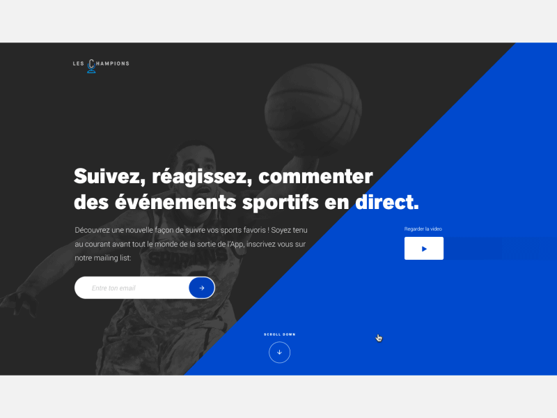 Prototype Les Champions after effects animation gif prototype ui web webdesign