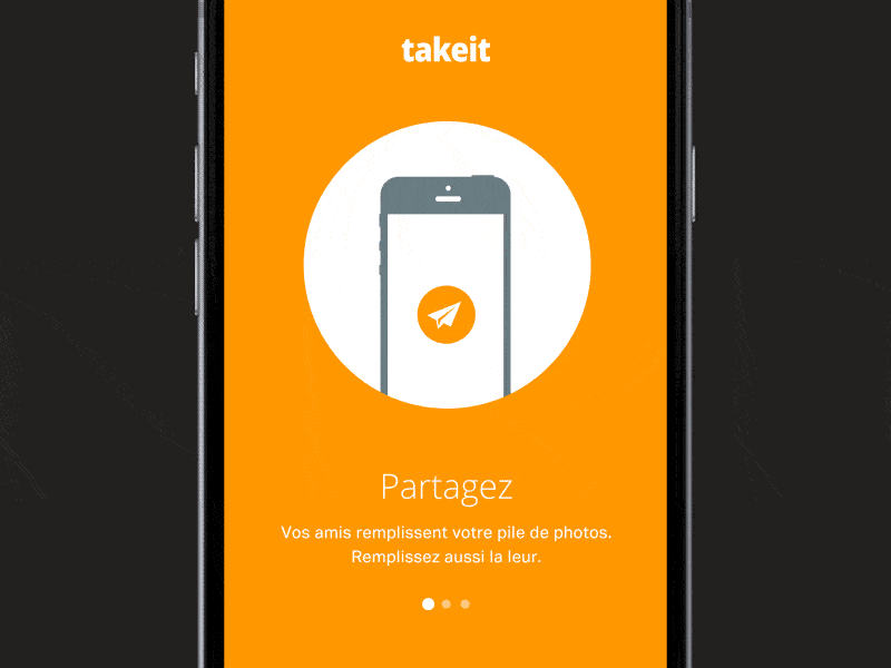 Takeit - Onboarding after effects animation gif onboarding walkthrough