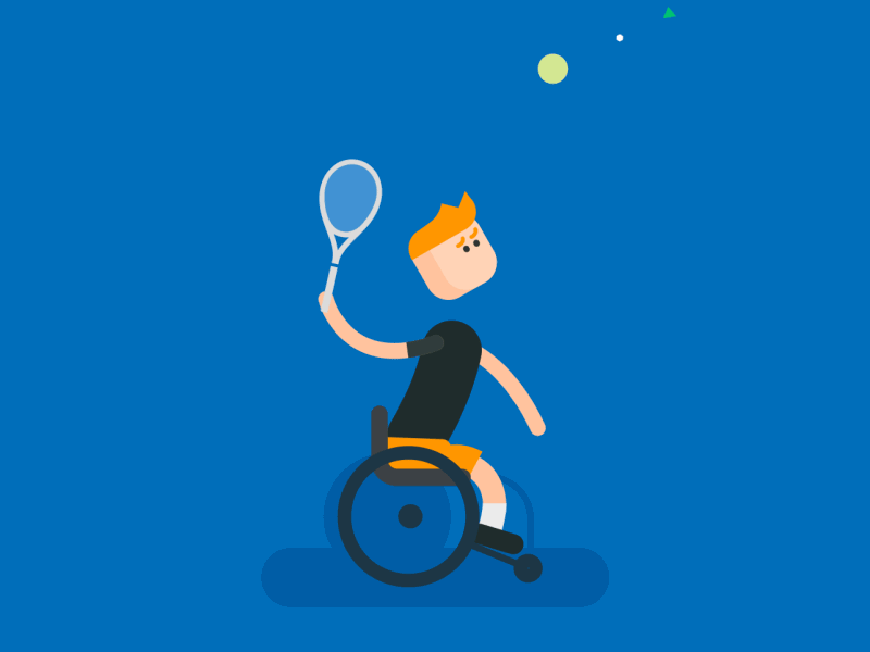 Paralympic Sports - Tennis character animation gif paralympics game sport
