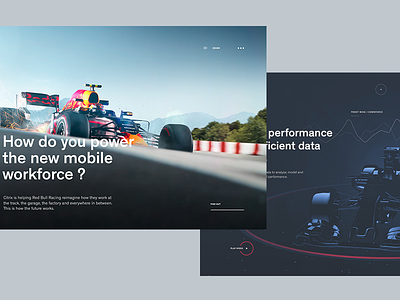 Redbull Racing x Citrix - Website Experience - More screens 3d after effects data f1 formula 1 parallax racing redbull