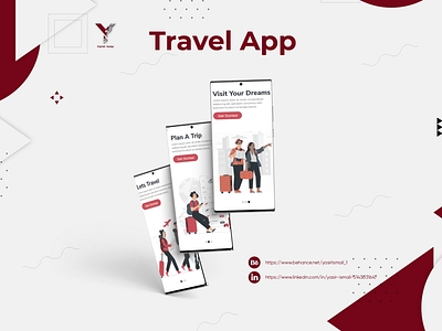 Travel App Intro Screens app app design branding design icon illustration logo mobile app mockups typography ui ui design ui ux ux ux design vector