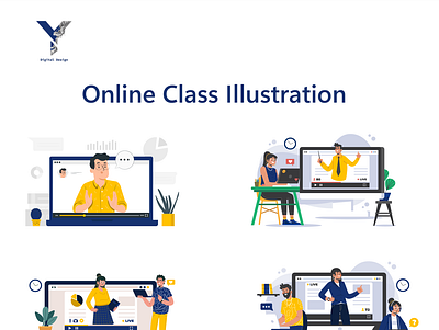 Online Class Lottie Animation animation app branding design icon illustration logo lottie typography ui ui design ui ux ux ux design vector vectors