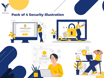 Security Illustrations and Lottie animation