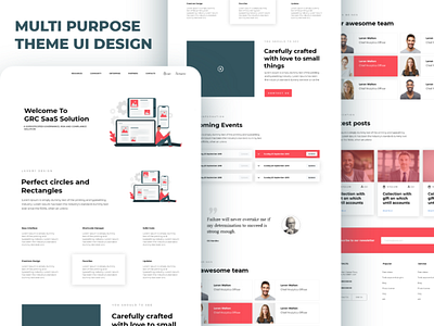 Multi Purpose theme for Organization branding design graphic design icon illustration logo typography ui ux vector web web design web ui