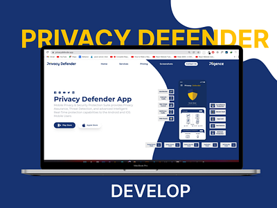 Privacy Defender Website Next JS branding design develop illustration logo next js typography ui ux vector web website