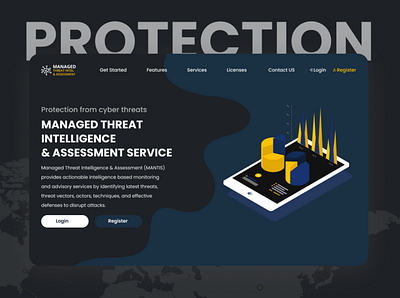 Cyber Security Protection UI UX Design branding design illustration logo security typography ui uiux ux vector web ui web user interface web design