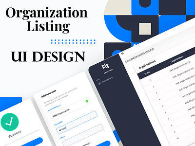 UI DESIGN ORGANIZATION LISTING STUDIO app branding dashbaord dashboard ui design icon illustration listing design tables ui ui ux ux vector