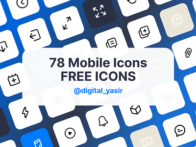 78 Free Mobile Icons Assets branding design free icon icon icons illustration logo mobile icon new icons typography ui vector