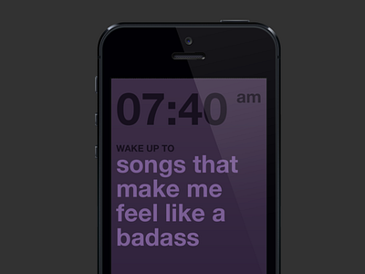 Wake Up, powered by Rdio - Set Alarm & Playlist app icon iphone mobile app ui design