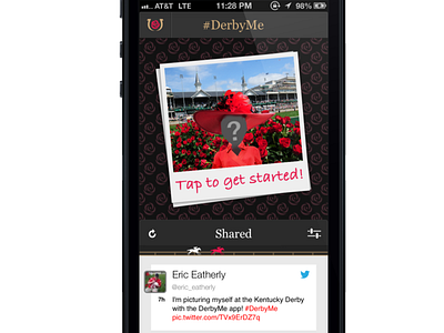 Kentucky Derby: DerbyMe section iphone loading bar mobile social ui