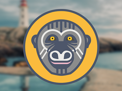 Tidepool- Gorilla Badge illustration iphone