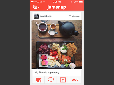 Jamsnap - feed view feed ios7 iphone mobile photo