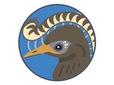 TidePool - Lyrebird Badge badge bird illustration