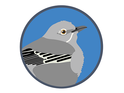 TidePool - Mockingbird Badge badge bird illustration