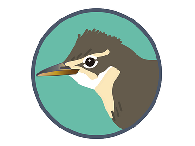 TidePool - Marsh Warbler Badge badge bird illustration
