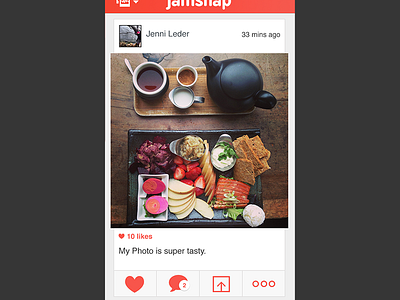 Jamsnap - feed view: v2 feed ios7 iphone mobile photo