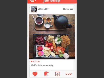 Jamsnap - feed view: v2 feed ios7 iphone mobile photo