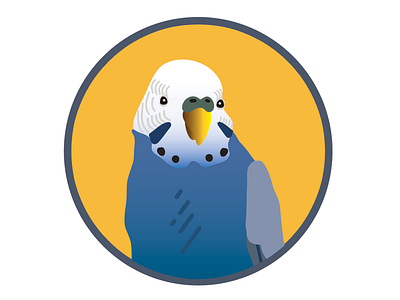 TidePool - Parakeet Badge badge bird illustration