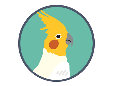 TidePool - Cockatiel Badge badge bird illustration