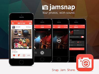 Jamsnap - coming soon app icon feed ios7 iphone mobile photo post share