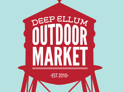 Deep Ellum Outdoor Market poster color flyer typography