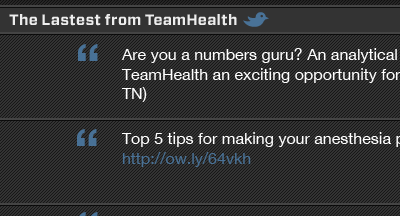 Team Health : Home - twitter updates ipad mobile texture ui