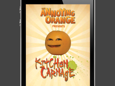 Annoying Orange Kitchen Carnage : Splash Screen iphone mobile ui video game