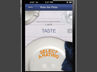 Top Chef Judges' Table : Rate The Plate iphone mobile ui