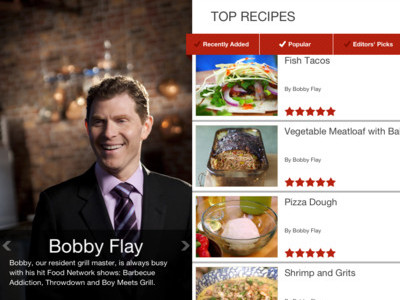 Food Network: In The Kitchen - Chef Detail design ipad mobile ui