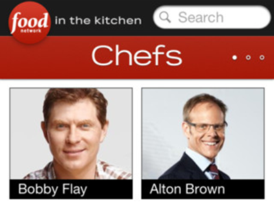 Food Network iPhone - Chefs design iphone mobile ui