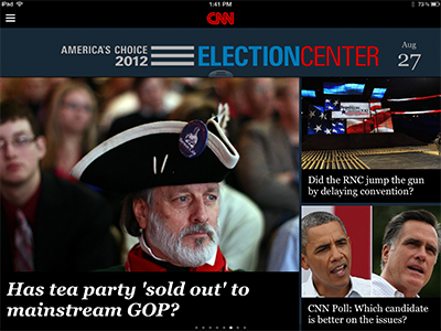 CNN for iPad: Election Center design ipad mobile ui