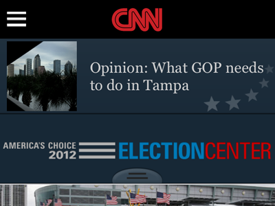 CNN for iPhone: Election Center design iphone mobile ui