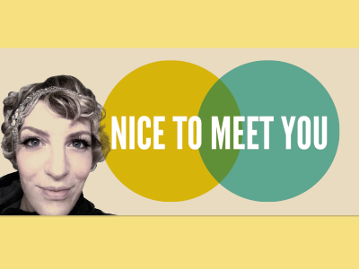 Nice To Meet You cards - Front business cards design