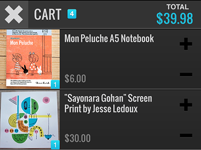 iPhone Shopping Cart iphone mobile shopping cart ui