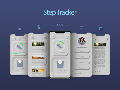 Step Tracker ui ux design uidesigning