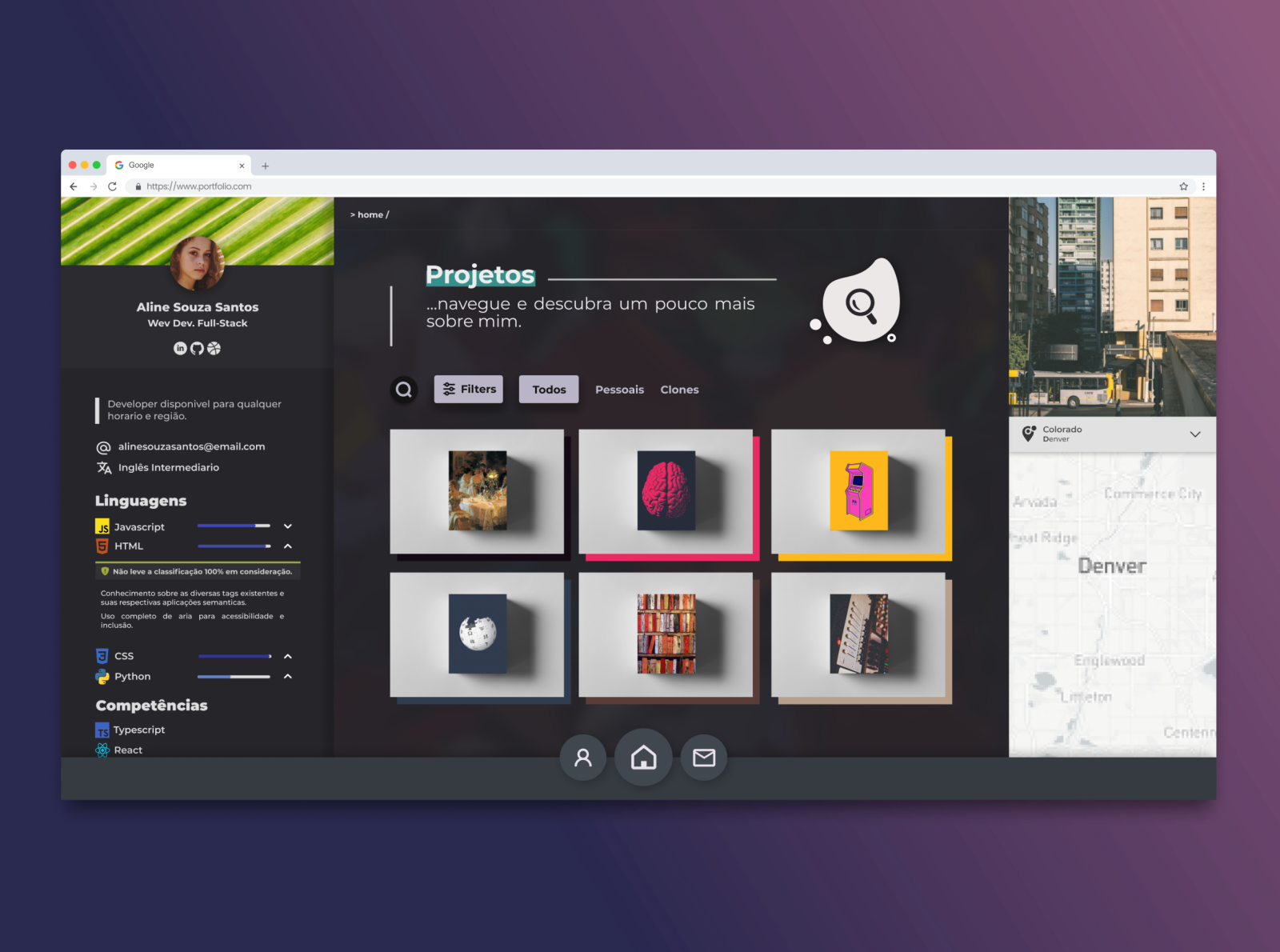 Portfolio Homepage da Versão  by Aelin on Dribbble