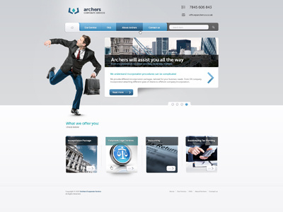 Archers Corporate Services archers buisness corporate design fresh layout modern services web webdesigm