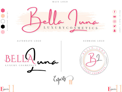 Bella Luna brand design branding kit design logo logo design luxury brand proffesional logo unique logo design