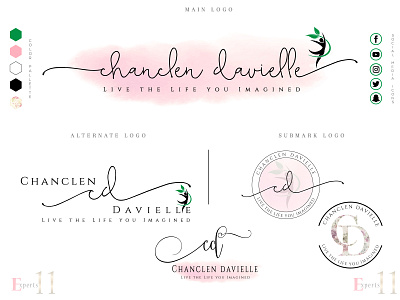 Chanclen Davielle brand design branding branding kit logo logo design luxury brand proffesional logo unique logo design