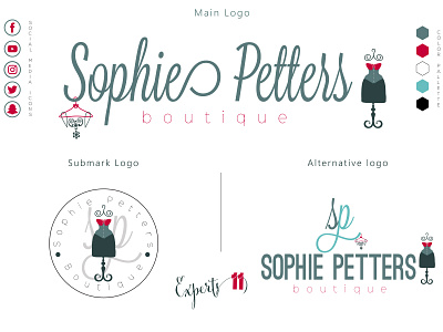 Sophie Petters brand design branding branding kit design logo logo design luxury brand proffesional logo unique logo design