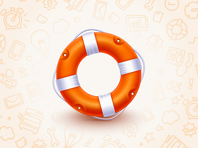 Lifesaver boating icon illustration lifesaver preserver rescue ring spot support w2
