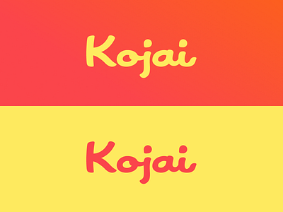 Kojai app chat ios lettering logo map photo script wordmark