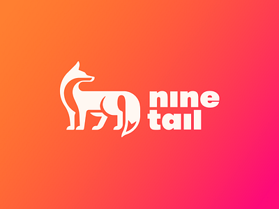 Nine Tail Logo animal chinese fox logo nine tail ninetales spirit 九尾狐