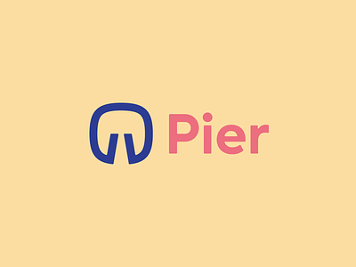 Pier Logo brand dock framework grid-system horizon jetty logo pier sass simple thick toolkit