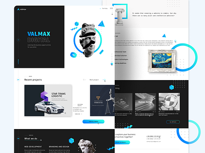 Valmax digital | Corporate website animation art branding concept design digital figma flat graphic design interface logo minimal trends ui uidesign uiux ux vector web website